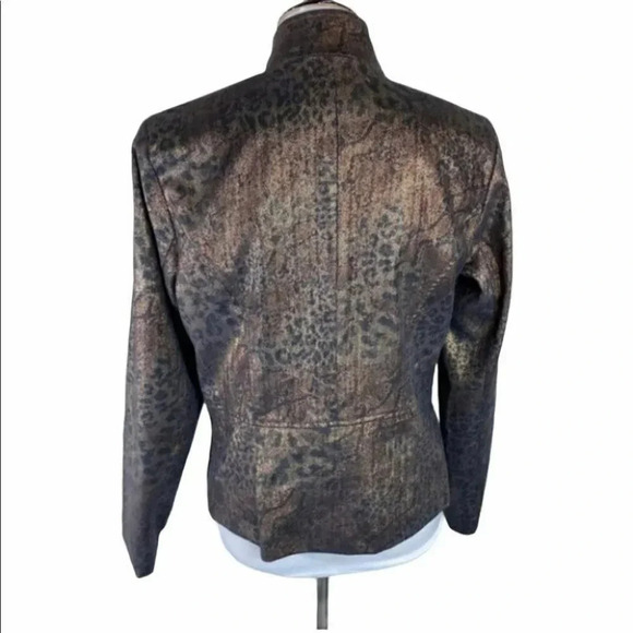 Erin London S Metallic animal print blazer - Picture 4 of 9